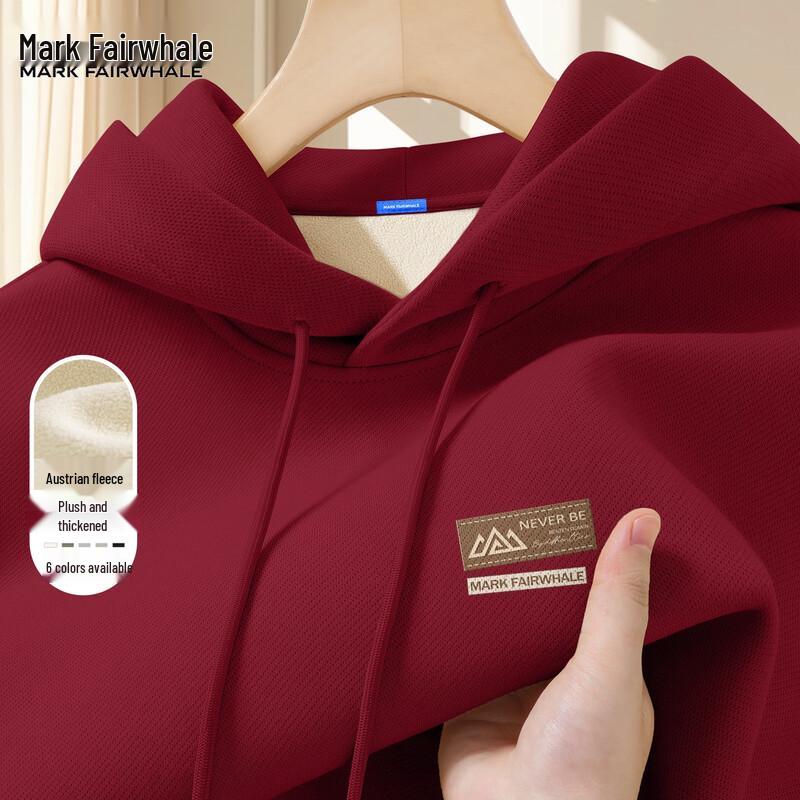 Mark Hua Fei Men s Plush Lined Hooded Sweatshirt 2XL