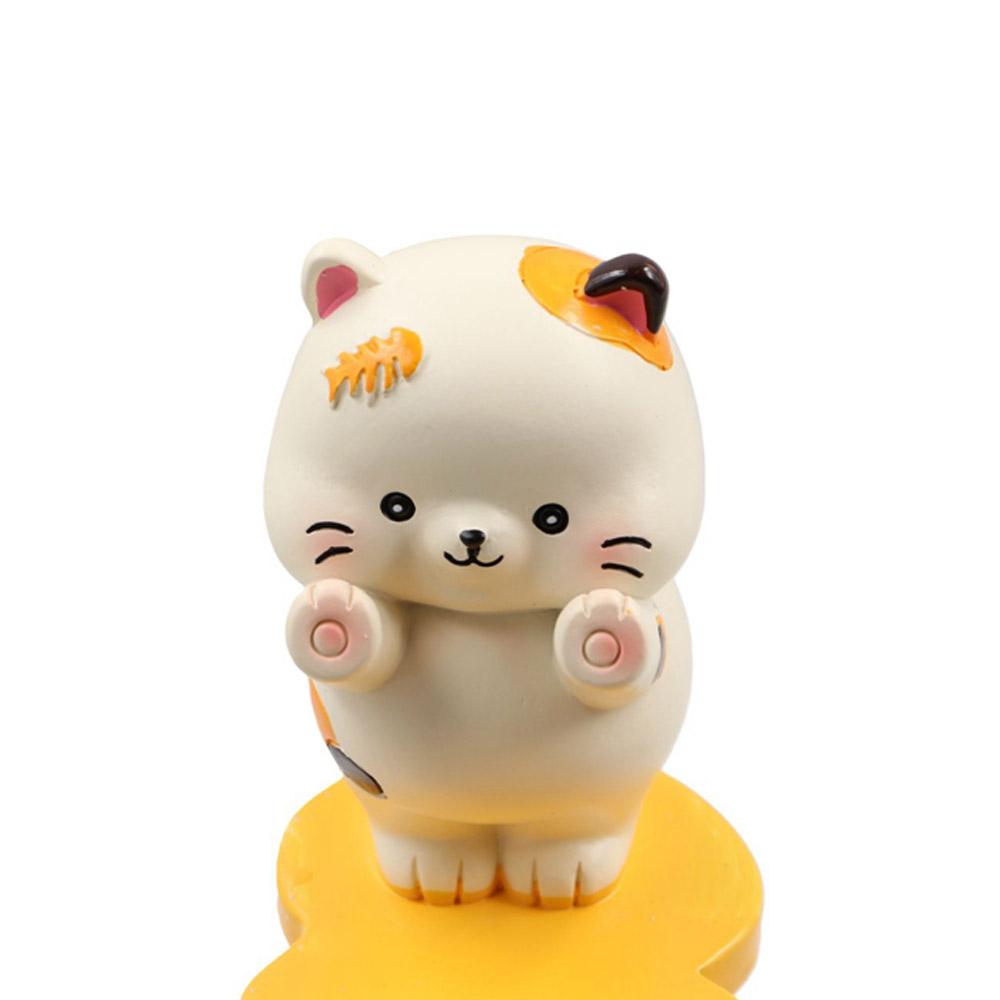 Cartoon Kittens Figurines Cute Animals Miniatures Creative Animals Phone Holder  Office