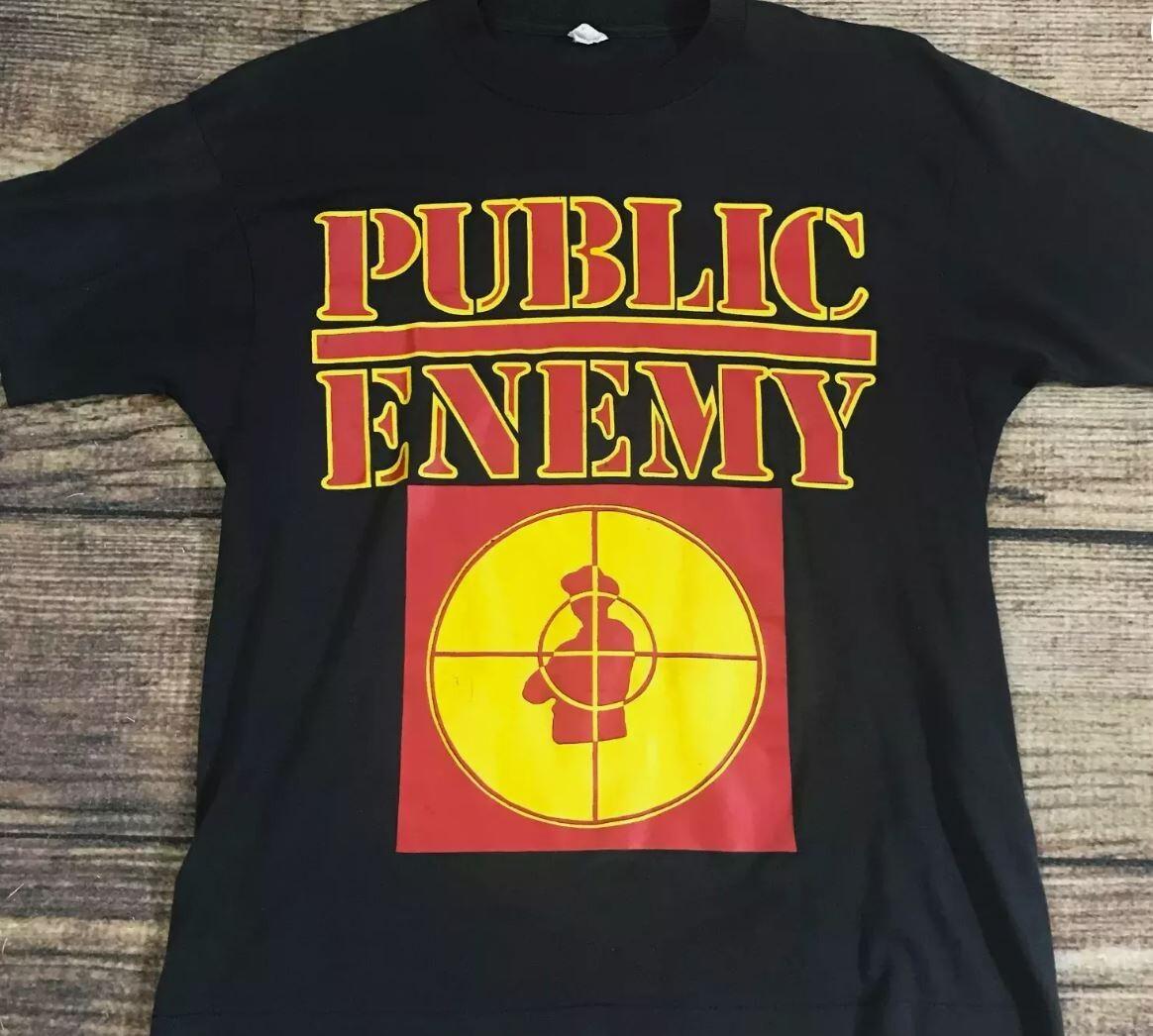 

Гаряча Хіп-Хоп Група Public Enemy Унісекс Чорна Футболка Повний Розмір S-4XL S