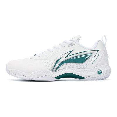 Non-Slip Shock Absorbing Wear-Resistant Arch Support Low-Top Badminton Shoes Unisex Shoes White Green AYZT003-4