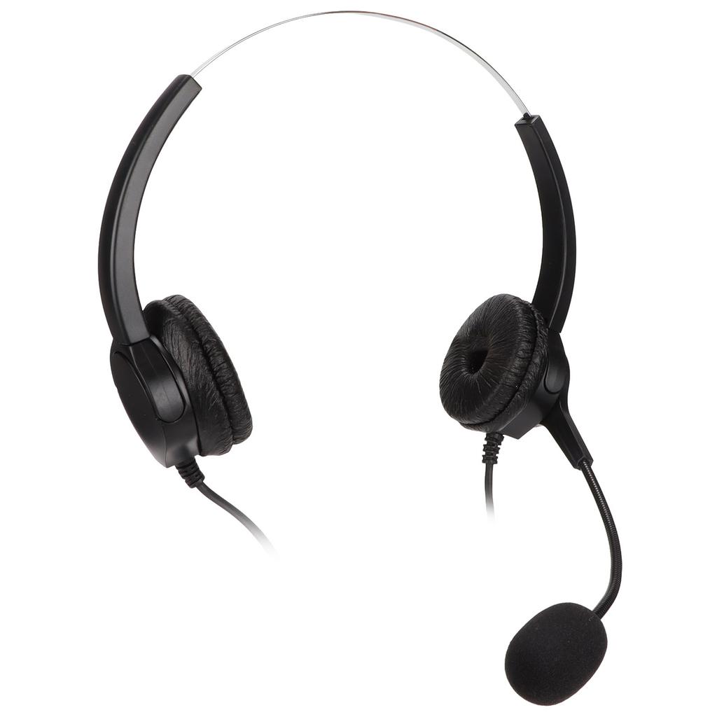 USB Headset Noise Cancelling Wired Call Center Business Headphone with Mic Volume Control for PC
