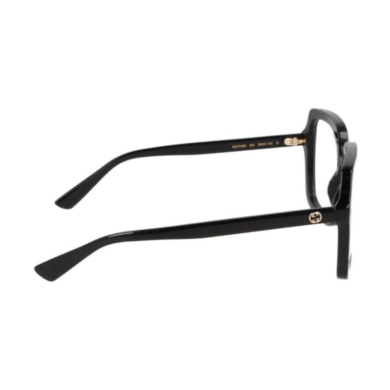 Gucci Logo decorated temples square optical frame women's black Black 55 dust bag + glasses case (random color)