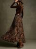 2026 Spring/Autumn Retro Slim-fit Top & Large-Hem Skirt Set with Belt