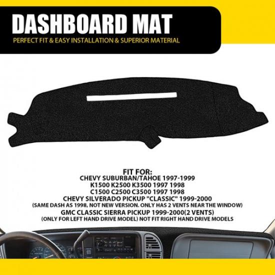 Dashmat For 1997-1998 Chevy Silverado C1500 C2500 C3500 Dash Mat Dashboard Cover