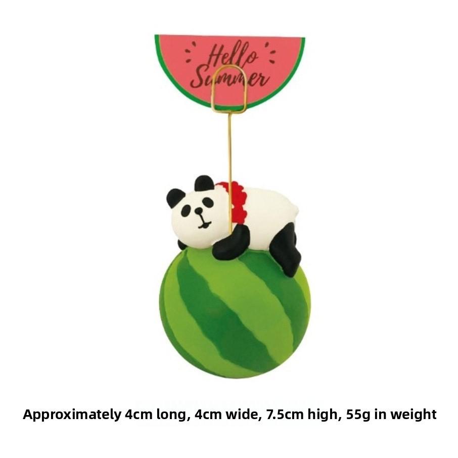 Watermelon Cat Resin Craft Summer Decor Cute Collectible For Desk And Shelf