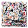 55 Waterproof Cartoon Yoga Stickers for Stationery, Water Cups, and Computers