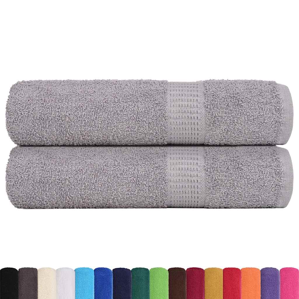 Vidaxl Ręczniki Do Rąk 2 Szt. Szare 50X100 Cm 360 Gsm 100% Bawełna