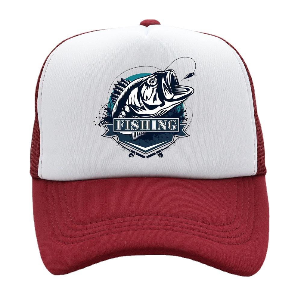 Fishing Baseball Cap Outdoor Truck Mesh Cap Street Personality Mesh Breathable Cap Fishing Sun Cap