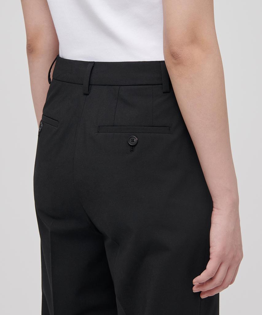 MUSINSA STANDARD WOMAN [Cooltandard] Women'S Wide Hidden Banding Slacks [Black]