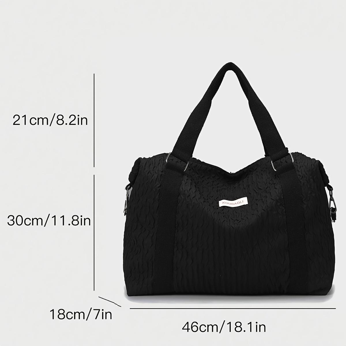 

1pcs Travel Bag for Short Trip Gym Oxford Fabric Yoga Bag with Wet Dry Separate Compartments Fashion Storage Organizer чёрный