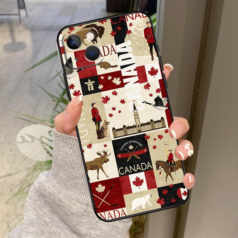 Canada Canadian Flag Case For iPhone 17 Pro Max 15 14 13 12 11 16 Pro Max Plus 12 13 Mini 16e 17 Air Back Cover