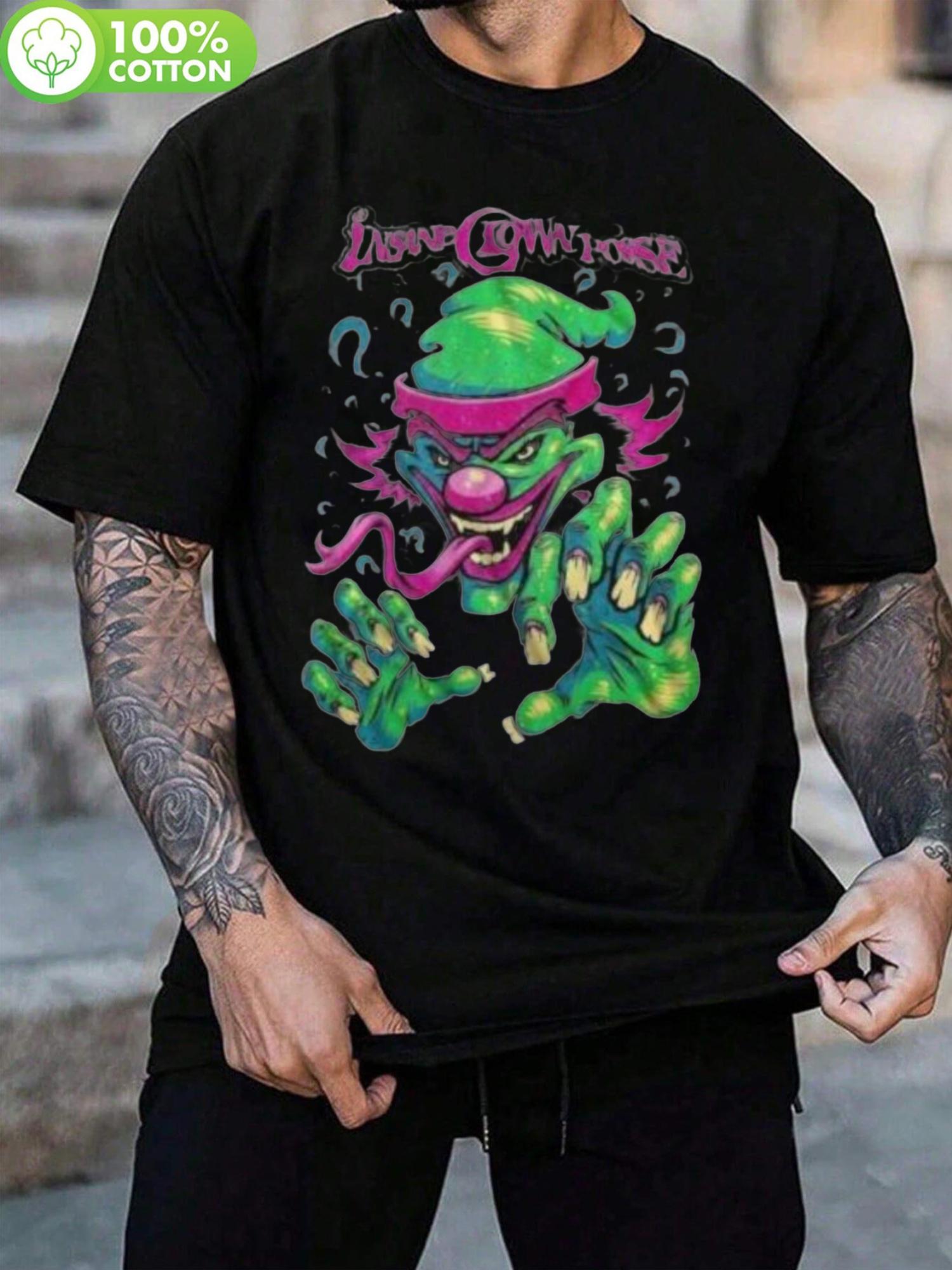 

Vintage Heavy Black Cotton T-shirt with Insane Clown Posse Last Clownshoe Graphic - Stretchy XXXL