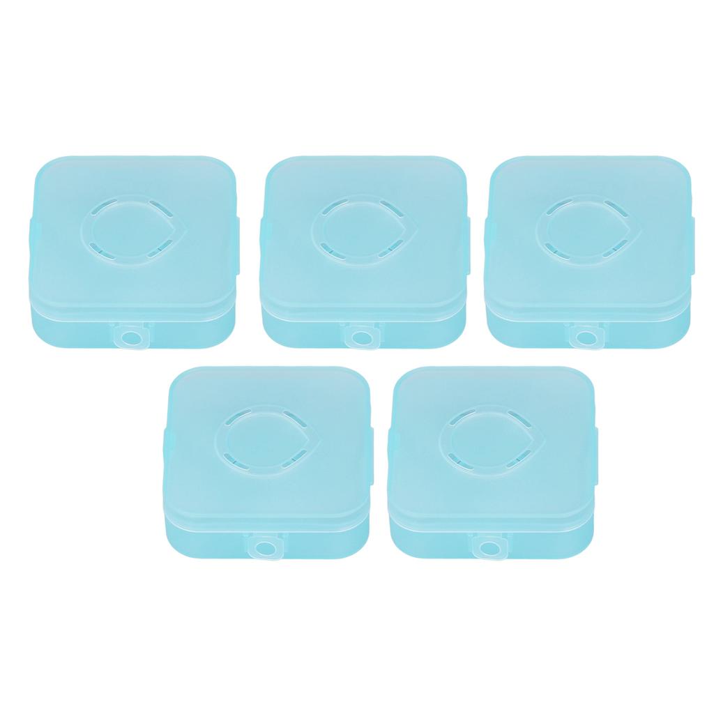 Pcs Small Plastic Box Transparent Blue Multifunctional Dust Prevention Clear Container for Handicr