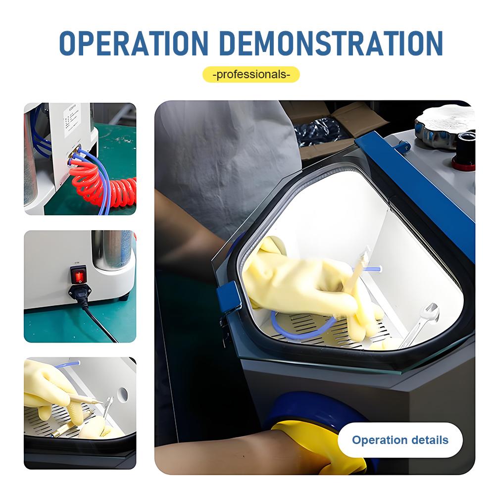 Dental Double Pen Sanding Blaster Metal Jewelry Processing Polishing Sandblasting Machine Dual Spray Gun Sandblasting Machine