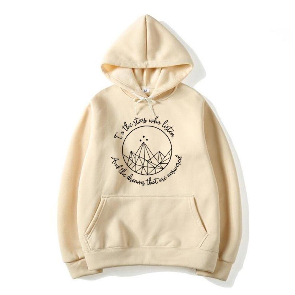 Acotar Velaris Hoodie Night Court Hooded Sweatshirt Sarah J Mass ACOTAR Hoodies Velaris City of Starlight Unisex Pullovers Tops