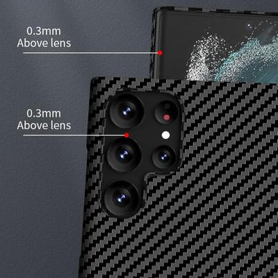 Telefonfodral i kolfiber för Samsung Galaxy S24 S22 S23 Ultra 5G S21 S24 Plus S23+ Trådlöst laddarfodral för Samsung S22 Ultra Thin Funda