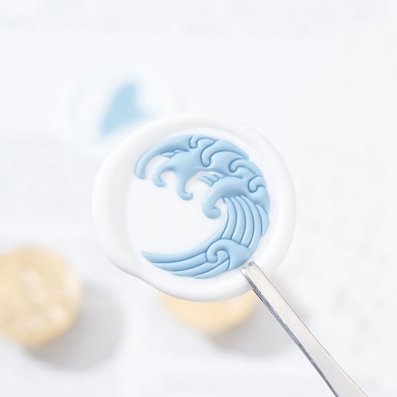 Welliges Texturiertes Wachssiegel Stempelkopf Metall Wachsstempelkopf für Valentinstagskarte Geburtstagskarte Einladungen Umschlag