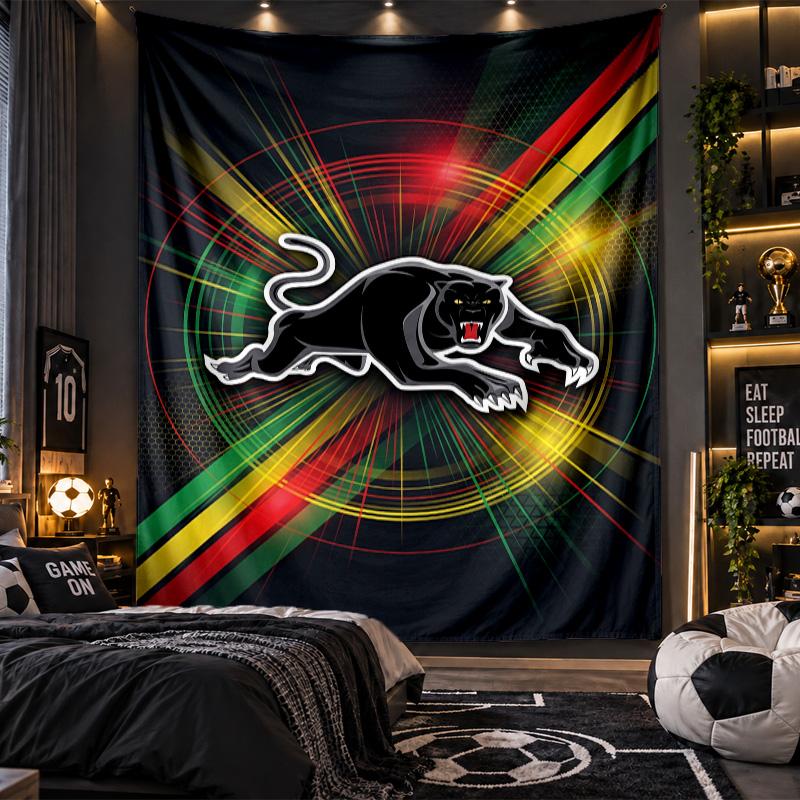 Arazzo da Appendere alla Parete Stampa Penrith Panthers Tessuto per Soggiorno Camera da Letto Decorazione per la Casa