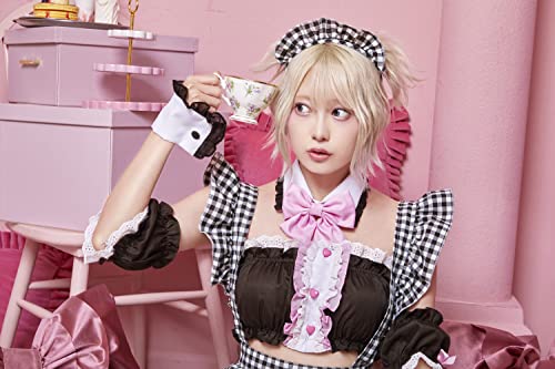 Clearstone Halloween Cosplay Pastel Fancy Maid Strawberry Women's Brown