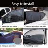 2PCS Universal Privacy Window Mest Mosquito Net Window UV Protect Side Window Sunshade Mesh Sun Visor Protection Car Accessories