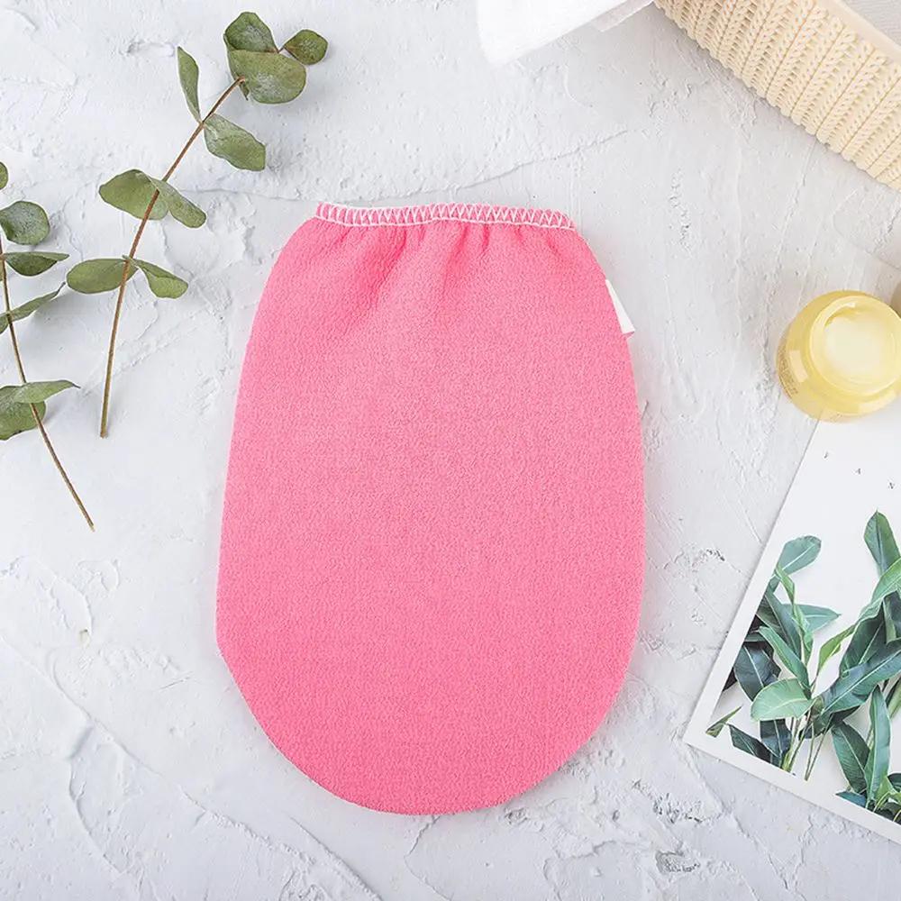 

1 шт. Прочное полотенце Корейская отшелушивающая мочалка для ванны Душ Спа Отшелушиватель Двусторонняя перчатка для ванны Инструмент для очищения тела розовый