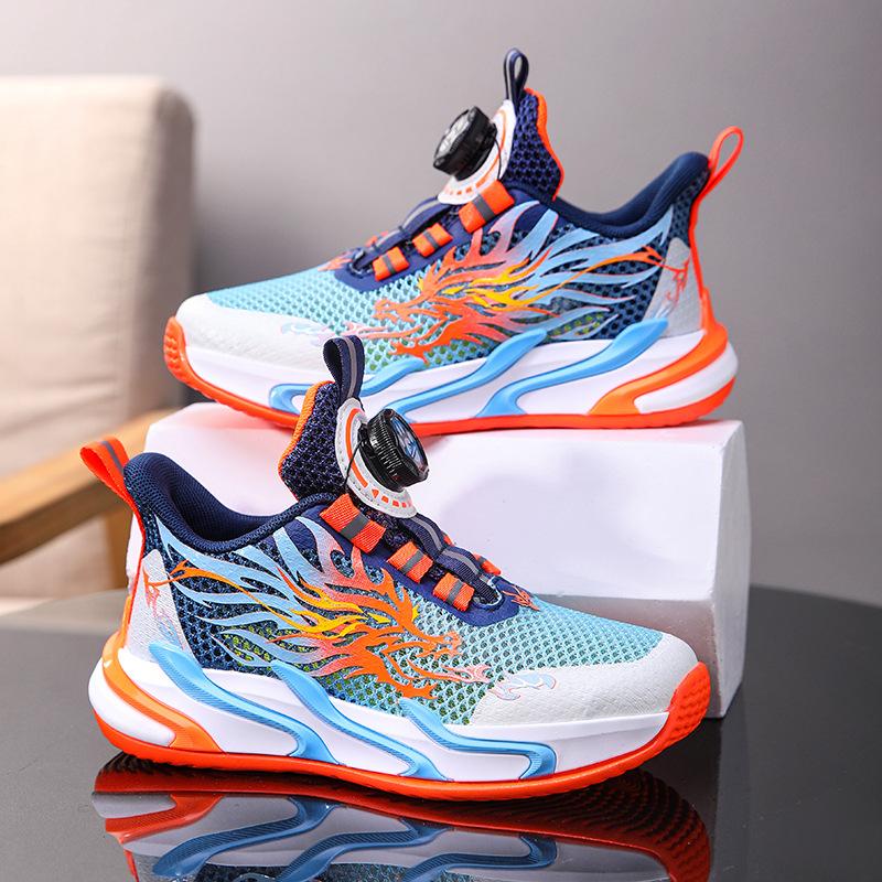 Limited Non-slip Medium and Older Children's Mesh Sports Shoes Boys' Shoes New Basketball Shoes Breathable Summer Training Children's Year of the Dra