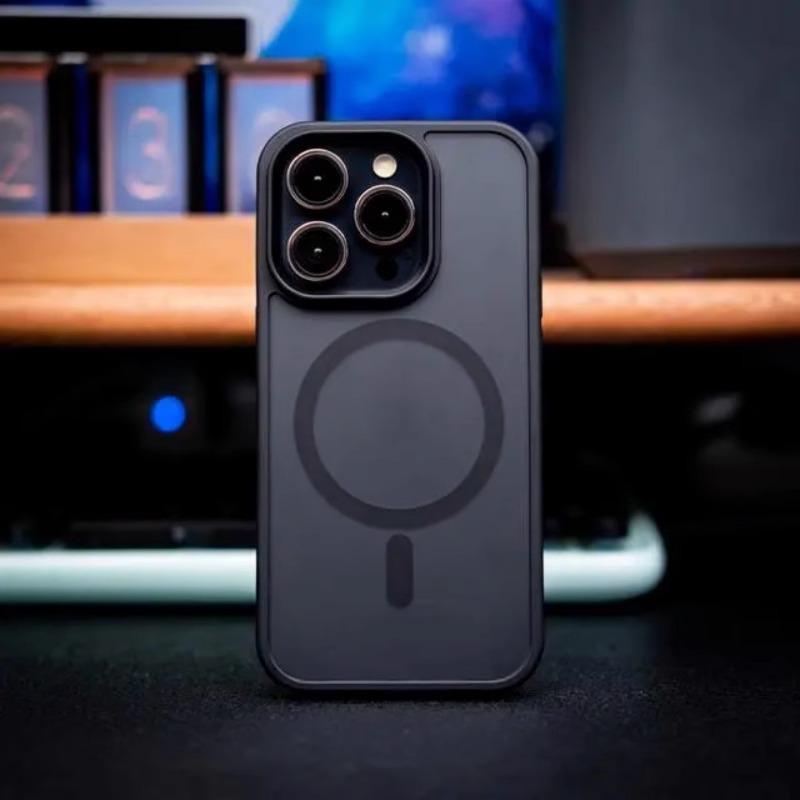 Applicable To Apple 15 Mobile Phone Case IPhone 17 ProMax Anti Fall Magsafe Magnetic Case 13pro Wireless Charging