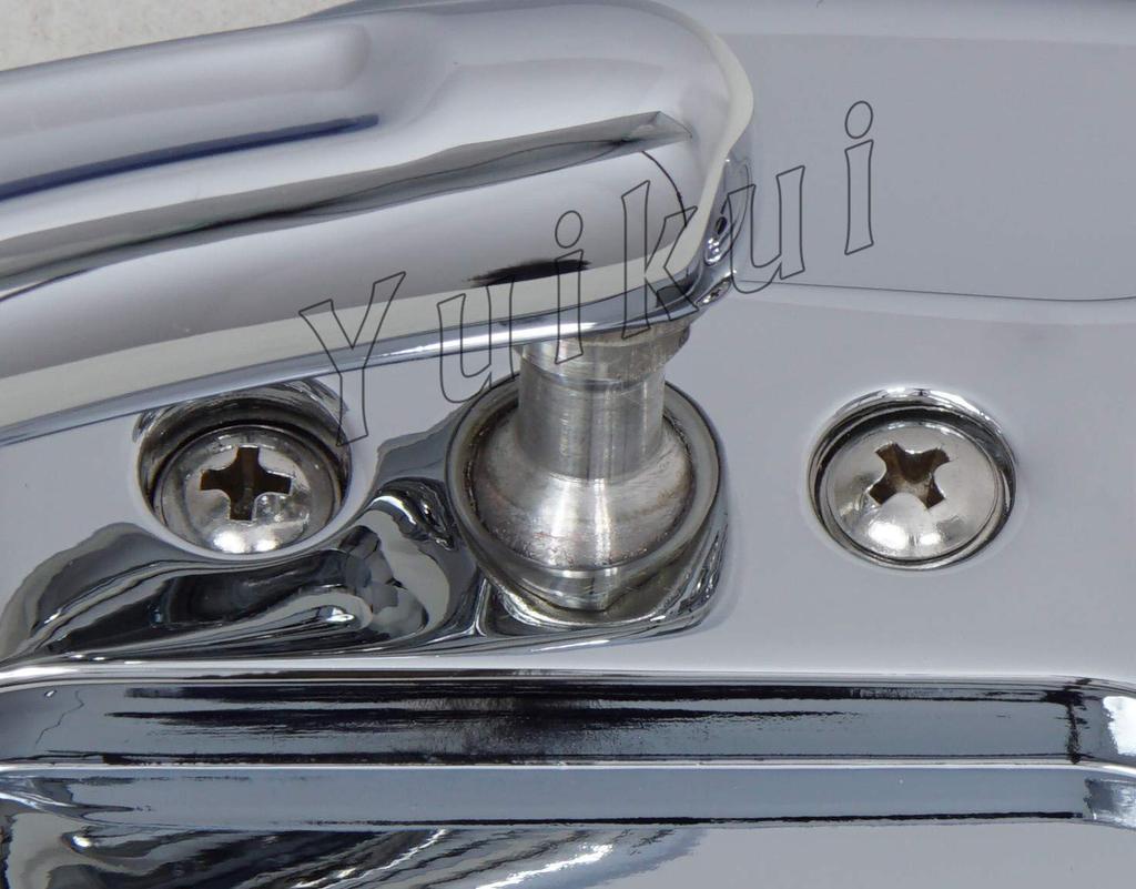 YUIKUI RACING Motorcycle Universal Mirror Motorcycle Aluminum Mirror Skull Chrome and Black Harley Mirror