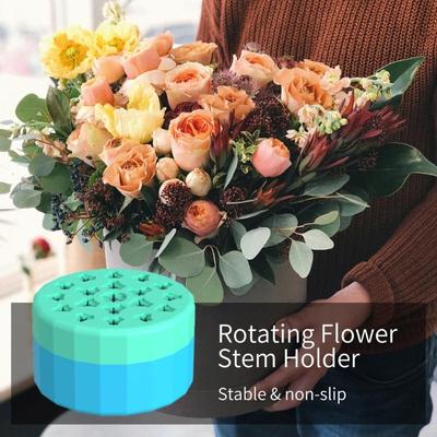 62KD 2Pcs Rotating Spirals Stem Holder for Flowers Silicone Bouquet Twisters