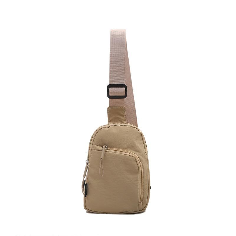 Summer new men's and women's shoulder messenger bags, solid color casual and light going out sports versatile chest bag fanny pack