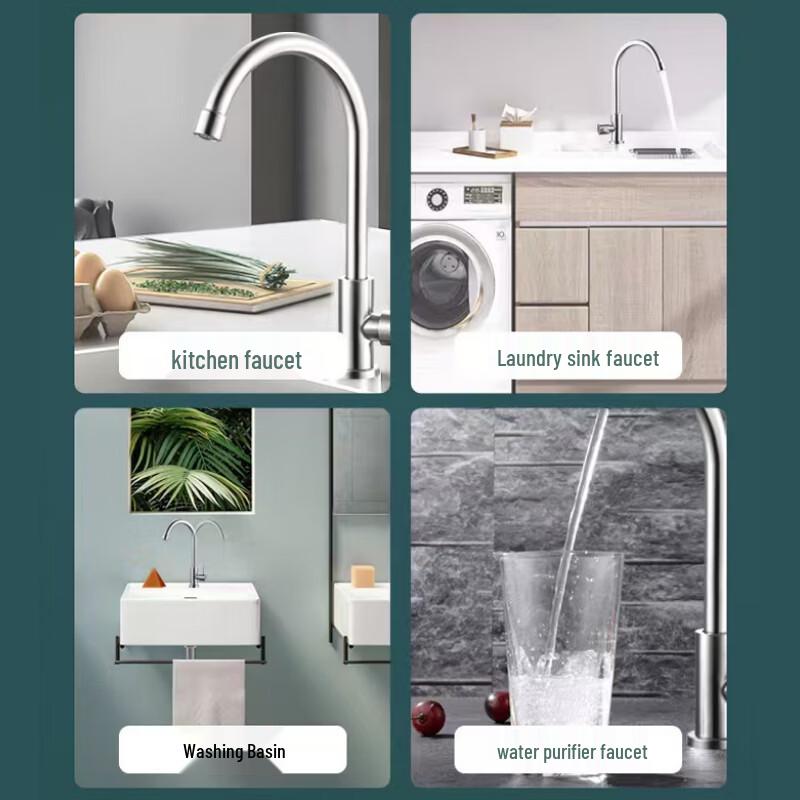 KEWNO Single Cold Universal Swivel Kitchen Laundry Faucet