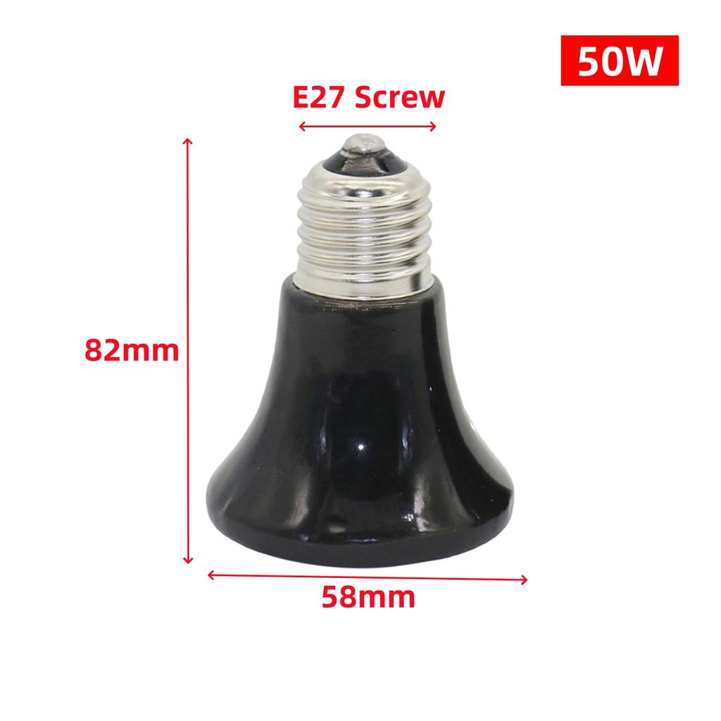 1Pc Mini Conical Reptile Ceramic Heating Lamp 220-240V Infrared Snake Lizard Turtle Shell Heat Emitter Light Bulb 25/50/75/100W