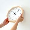 KATOMOKU muku clock 13 Octagonal Natural Wall Clock with Continuous Second Diameter km-104NARC8 Hand, 30.0cm (Radio-controlled)
