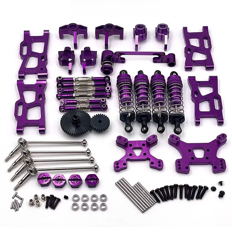 Universal Metal Upgrade Parts for WLtoys 144001 124019 RC Car Explosion Proof Durable Replacement Accessories Kit