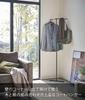 Yamazaki (Yamazaki) Tower-Shaped Corner Coat Hanger, Black, Approx. W48.5 X D31.5 X H160cm, Space-Saving, Easy-Move, 5551