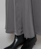 Nano Universe Satin Flare Maxi Skirt Be Paired with Other Small 023 Charcoal (Can Items) Women's 669-5230306