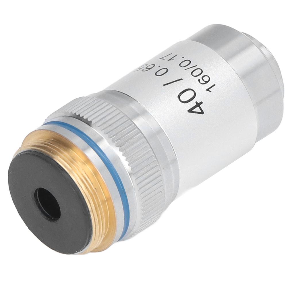 Achromatic Microscope Objective 40X High Magnification 20.2mm Interface Standard RMS Silver