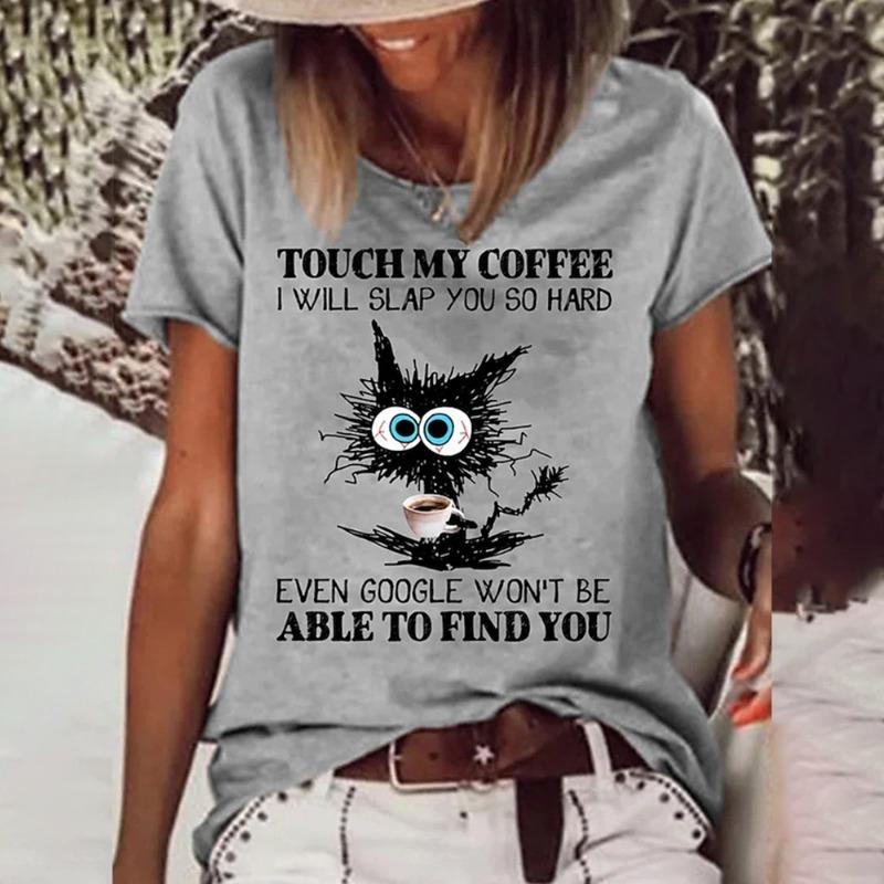 Mode Damen Rundhals Kurzarm T-Shirt Lustige Explodierende 3D Kätzchen Bedruckte Kurzarm Tops Für Damenbekleidung Sommer