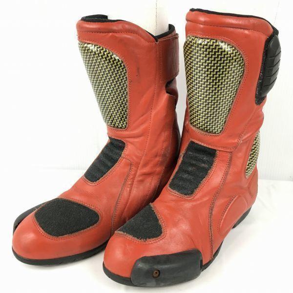 PSX PRO SPORTS RACING Leder Rennstiefel Motorradstiefel Größe 42 (Ca.. 26,0 26,5 cm) mit Schutz(GEBRAUCHT)