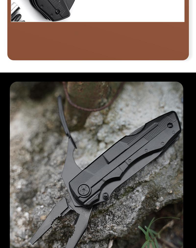 Składane przenośne wielofunkcyjne szczypce kempingowe i nóż