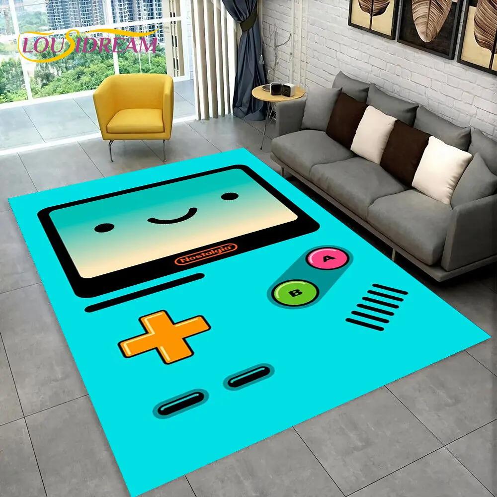 Teppich mit Retro-Spielkonsole Game Boy GBA, Teppich für Zuhause, Wohnzimmer, Kinderzimmer, Sofa, Fußmatte, Dekor, rutschfeste Bodenmatte