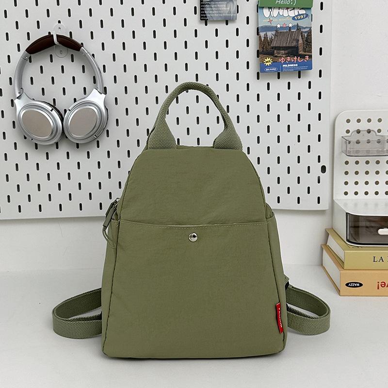 Schoolbag trendy brand casual backpack new multi-functional lightweight simple small backpack solid color commuter outdoor travel messenger bag