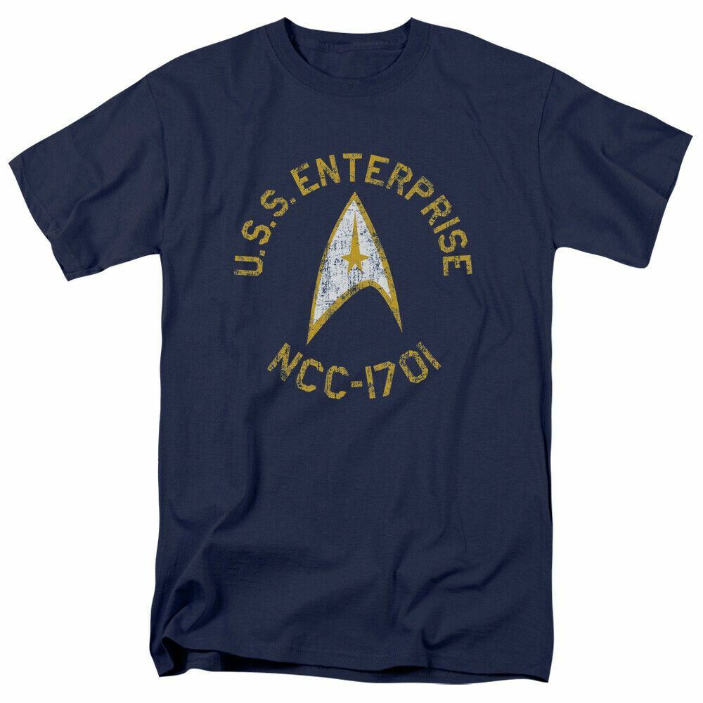 Star Trek Collegiate T Shirt Licensed Sci-Fi TV Classic Adult Tee New Navy Blue XXXL