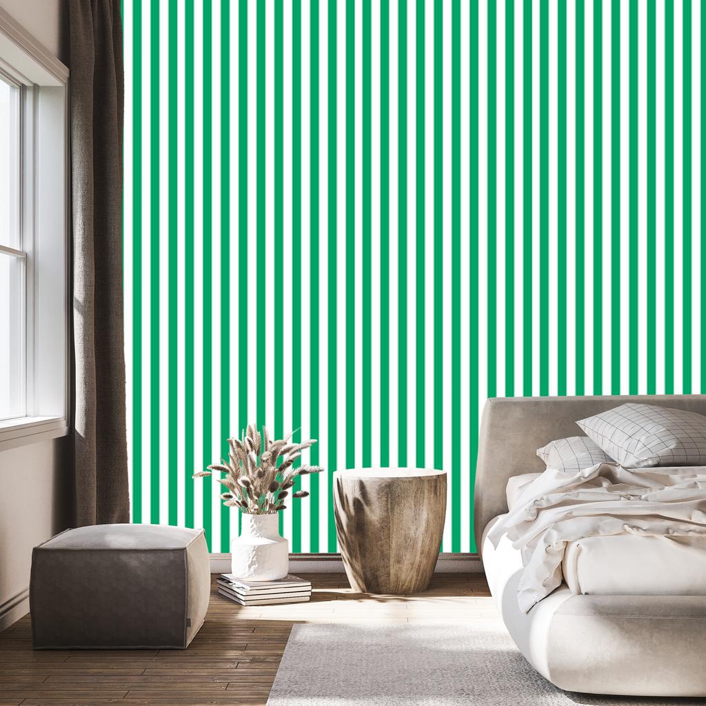 Wallpaper Stripes of sea and white for living room and bedroom 50x1000