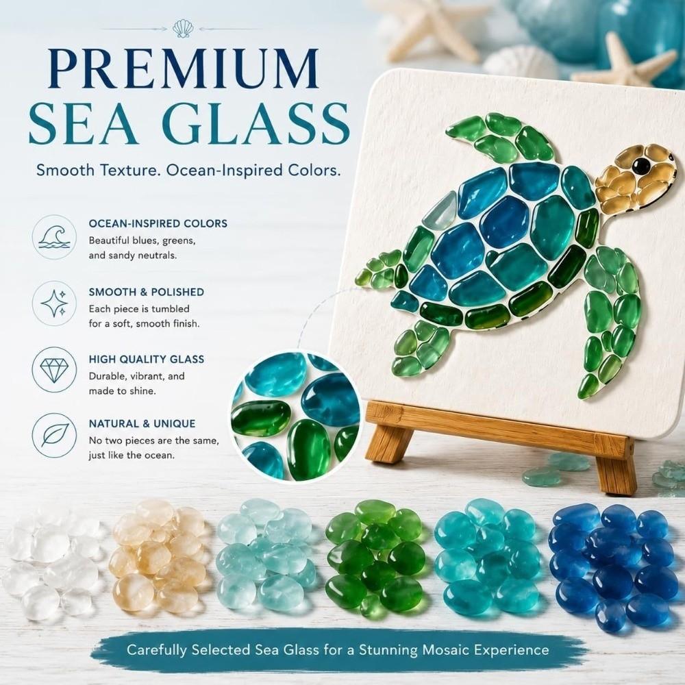 Ocean Inspired Ocean DIY Sea Glass Art Kit Home DIY Crafting Kit Adult Beginner