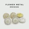 Perlen- und Strass-Blumen-Metallknöpfe für Jacken, Mäntel, Pullover und Anzüge