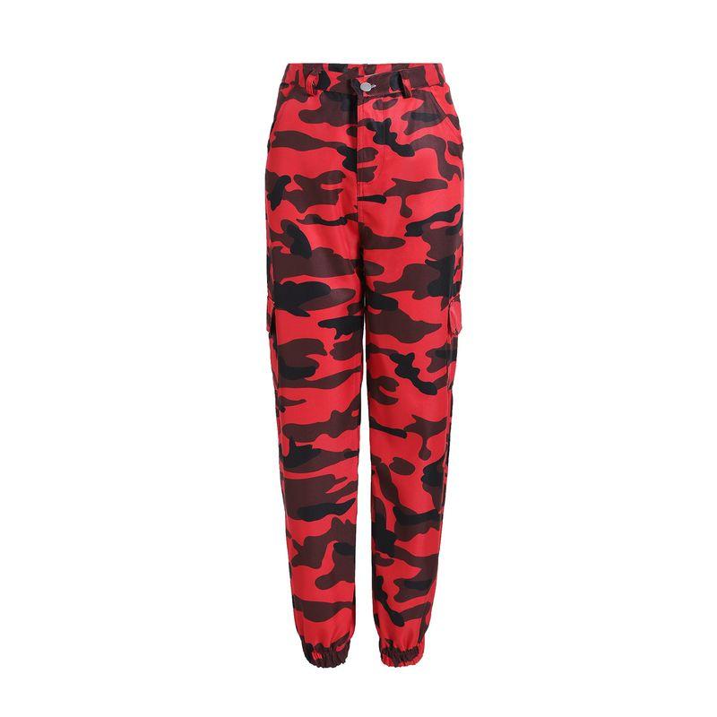 Printed Button Waist Loose Pants for Women Print Button Loose Trousers Women