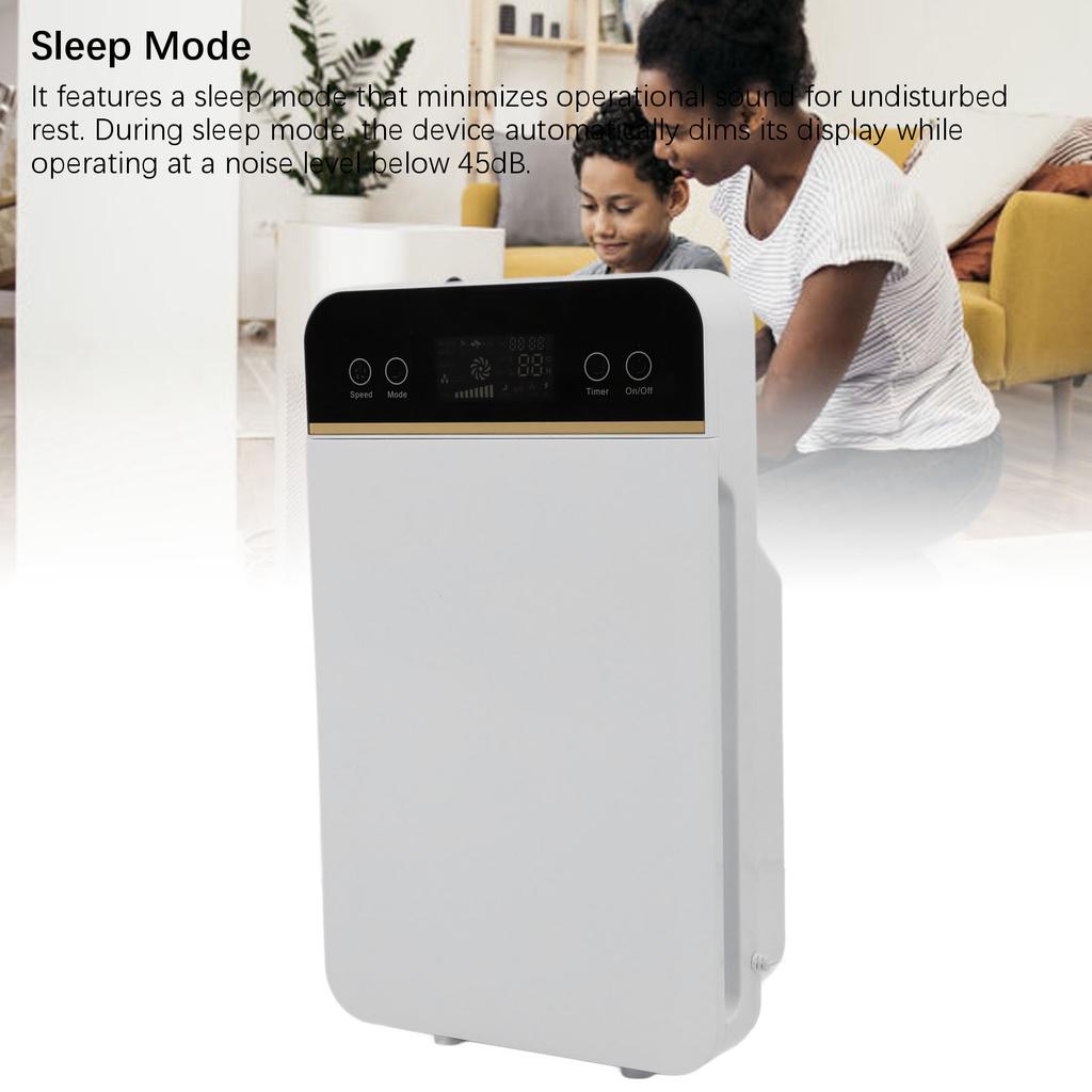 Negative Ion Air Purifier Quiet Anion Air Cleaner with Touch Screen Sleeping Mode for Hair Dust Pollen Removal