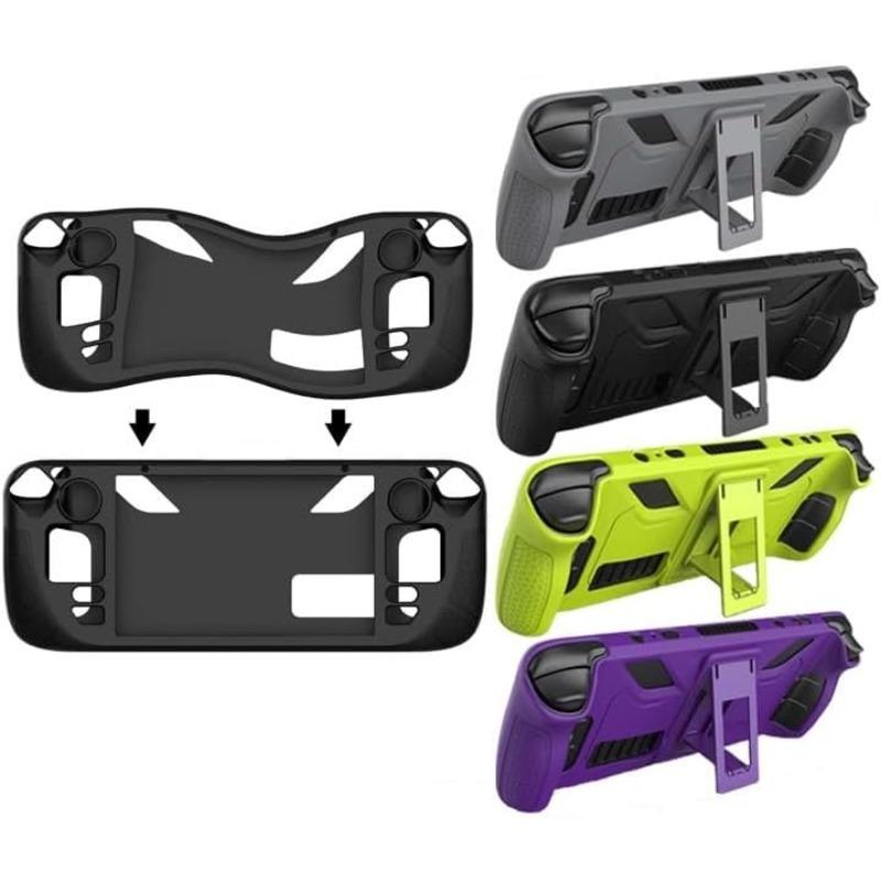 Schutzhülle für Steam Deck, Silikon-Schutzhülle mit Ständer für Spielekonsolen-Zubehör, Stoßdämpfung und kratzfestes Design