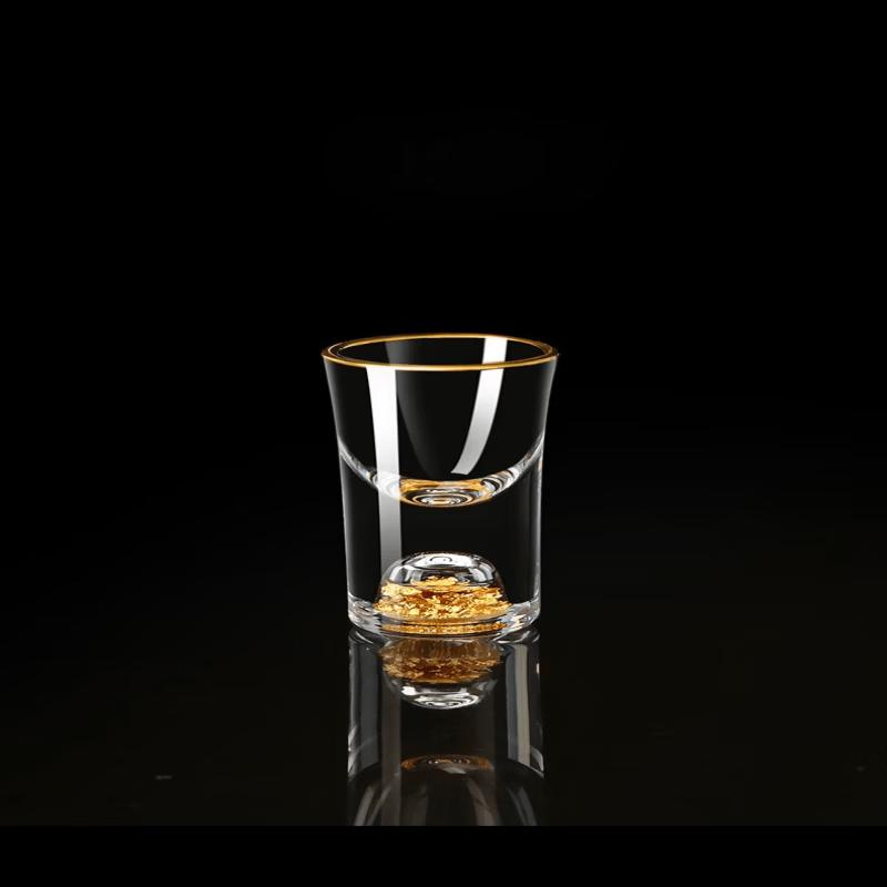 OLOEY Gold Foil Bullet Baijiu Glass Set
